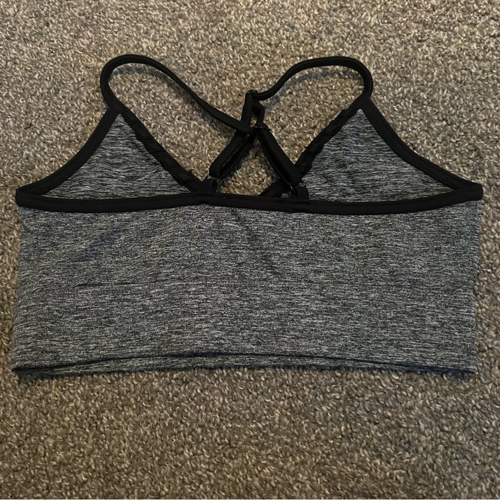 Gray Sports Bra with Black Lettering (True) - Picture 2 of 3